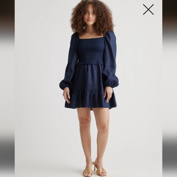 Quince 100% Linen Mini Dress - Picture 1 of 6